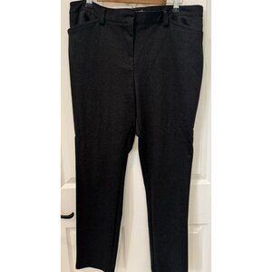 Andrew Marc women's charcoal slim fit stretch ponte pants trousers 14